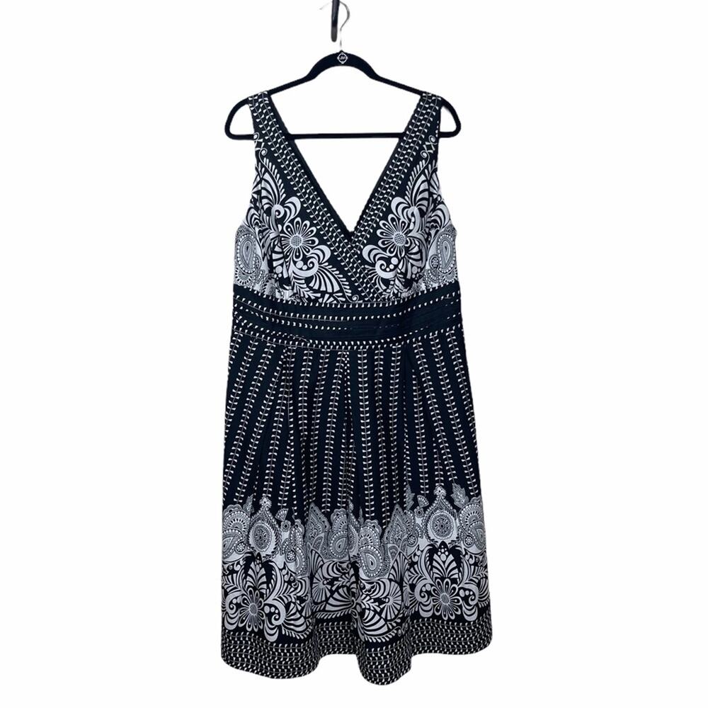 Signature Robbie Bee Sleeveless Cotton Dress 16 W
